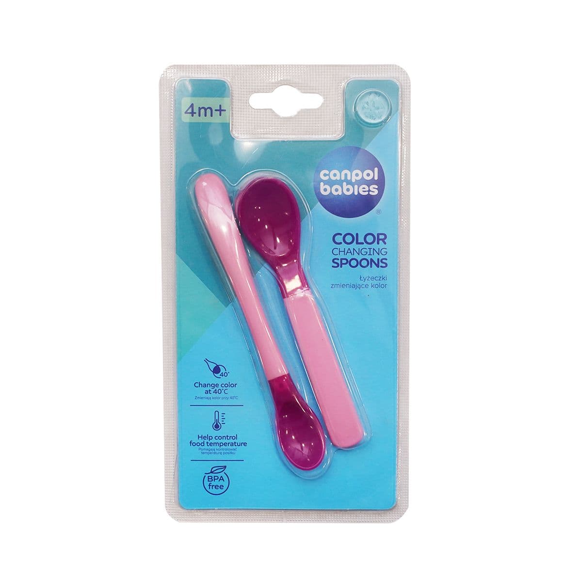 კოვზი ჯადოსნური ვარდისფერი 2 ცალი 5370 კანპოლი - Canpol