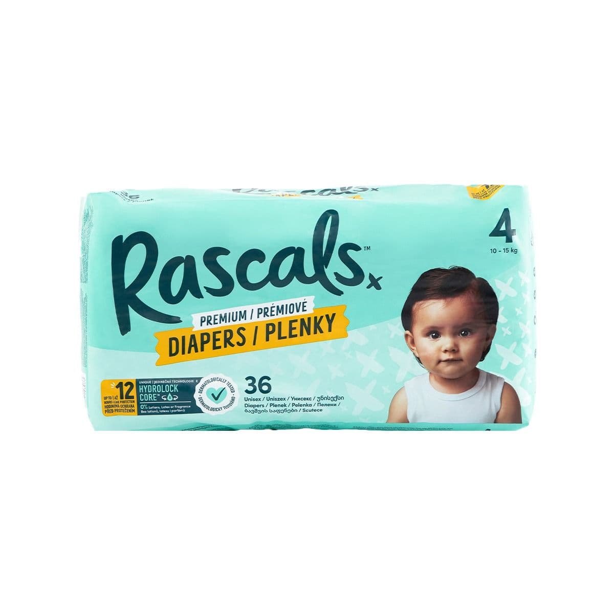 საფენი ბავშვის 4 ზომა 10-15 კგ 36 ცალი 3033 რასკალს - Rascals