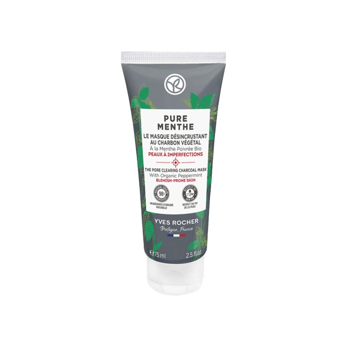 ნიღაბი ღრმა წმენდა ნახშირი 75 მლ 5223 ივ როშე - Yves Rocher