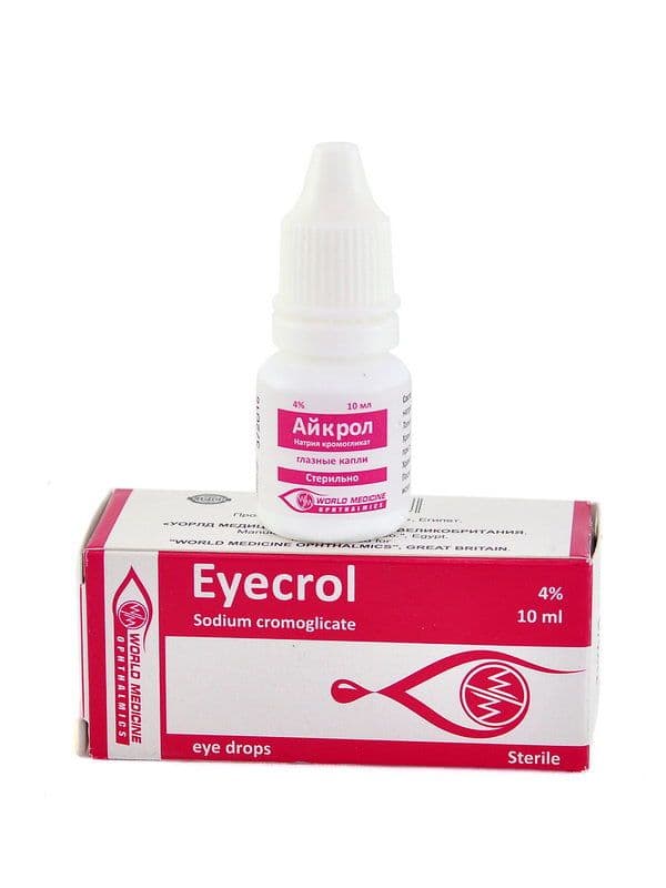 აიკროლი - EYECROL თვ.წვთ. 4% 10მლ