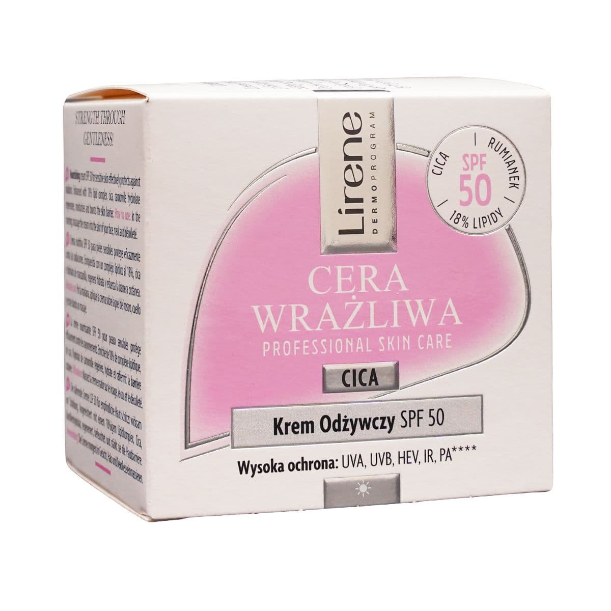 სახის კრემი სენსიტიური კანისთვის SPF50 8115 ლირენე - Lirene