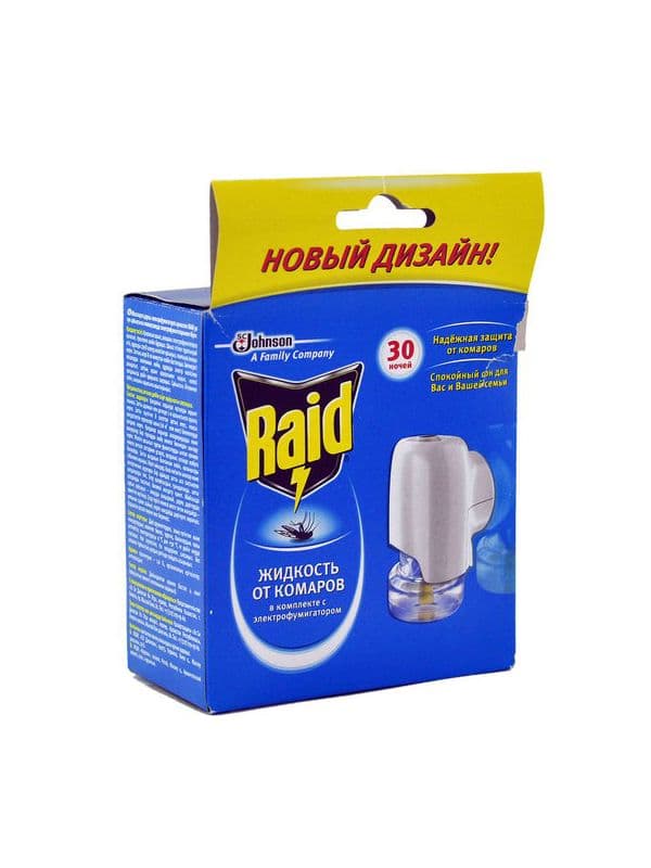 Raid - რაიდი კოღოს საწინააღმდეგო ელექტრო აპარატი სითხით 0919