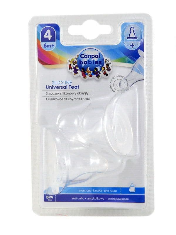 საწოვარა - სილიკონის - წაკვეთილი - უნივერსალური - ფაფის 18/118 კანპოლი - Canpol