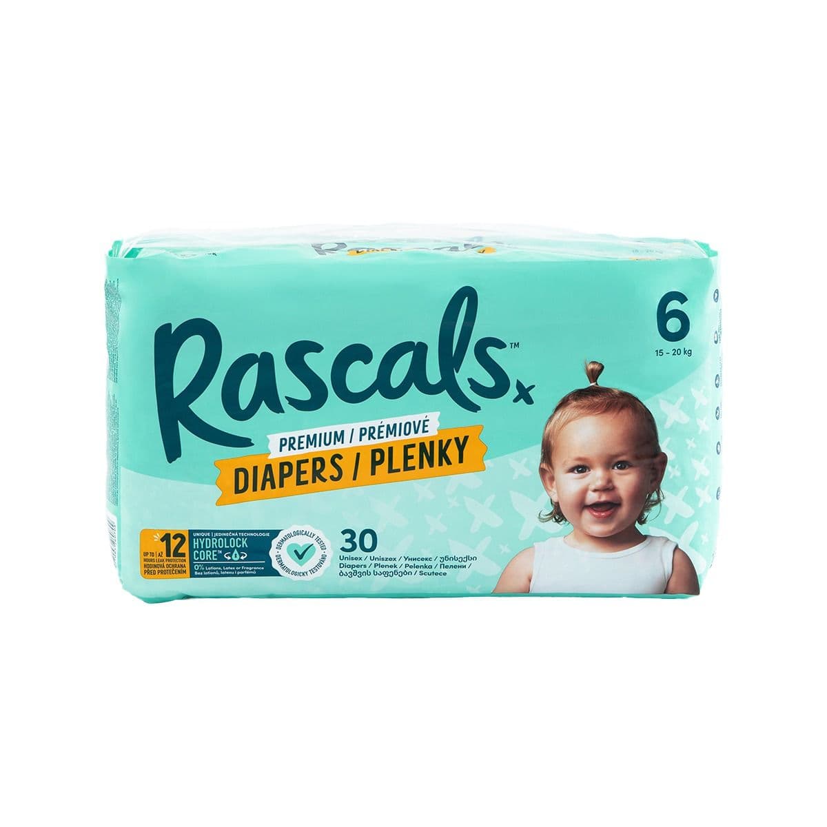 საფენი ბავშვის 6 ზომა 15-20 კგ 30 ცალი 0709 რასკალს - Rascals