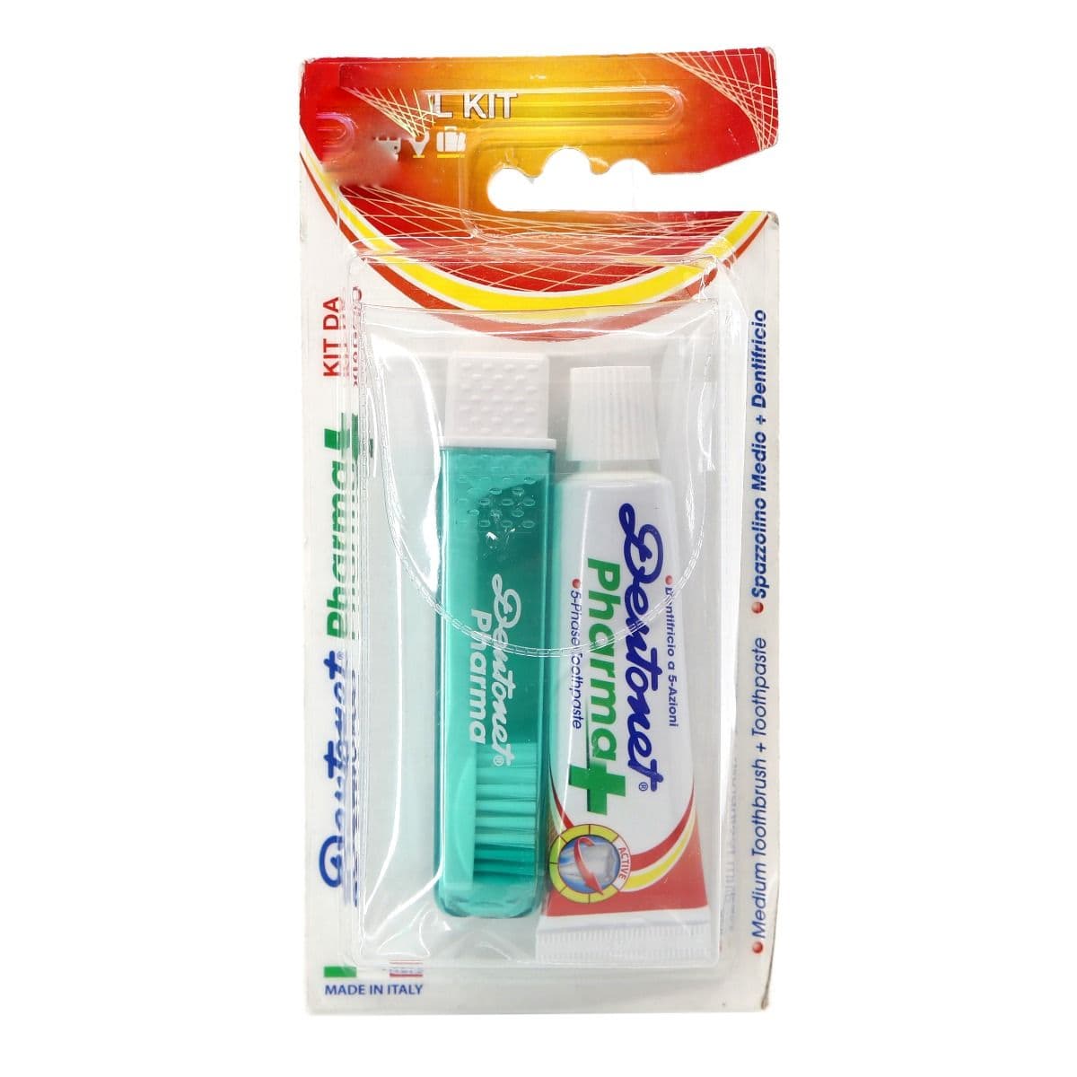 სამგზავრო ნაკრები ჯაგრისი და პასტა 2400 დენტონეტი - Dentonet