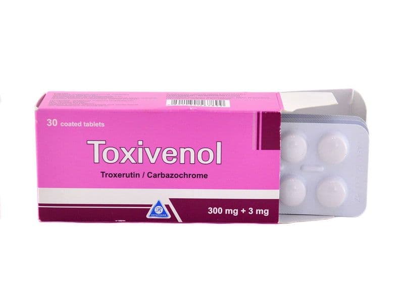 ტოქსივენოლი - Toxivenol 300მგ+3მგ 30 ტაბლეტი