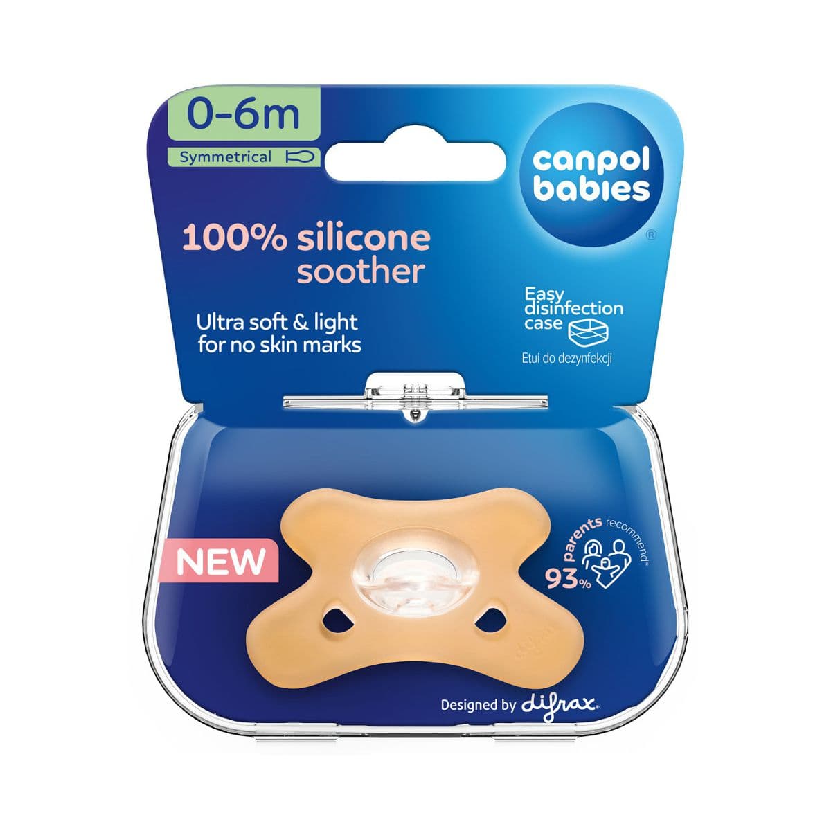 სილიკონის მატყუარა 0-6 თვე ნარიჯნჯისფერი 3093 კანპოლი - Canpol
