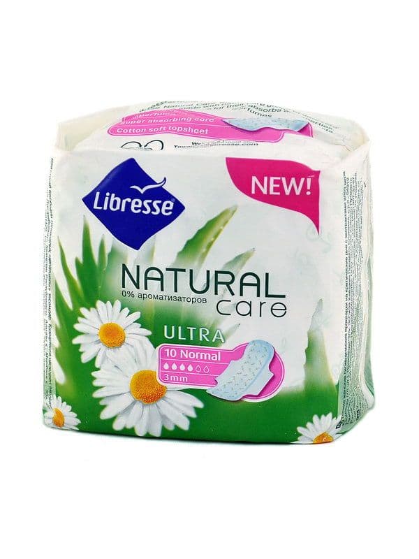 ჰიგიენური საფენი ულტრა ნორმალი Natural Care 10 ცალი 3300 ლიბრესი - Libresse