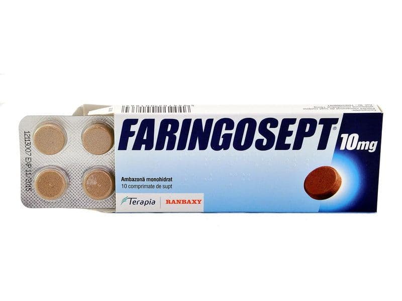 ფარინგოსეპტი - Faringosept 10 საწუწნი ტაბლეტი