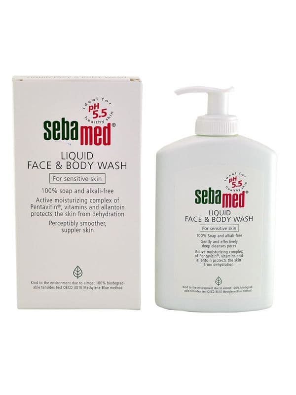 თხევადი დასაბანი საშუალება სახე და სხეული 300 მლ 7572 სებამედი - Sebamed
