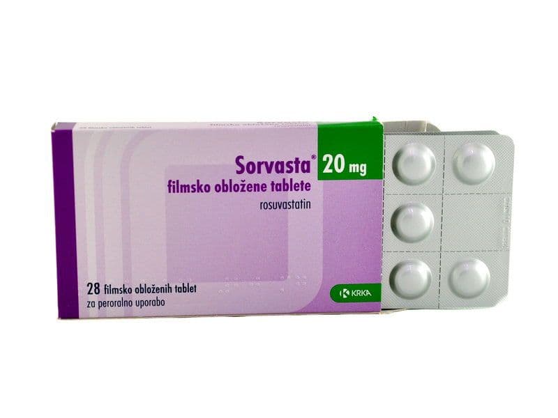 სორვასტა - Sorvasta 20მგ 28 ტაბლეტი