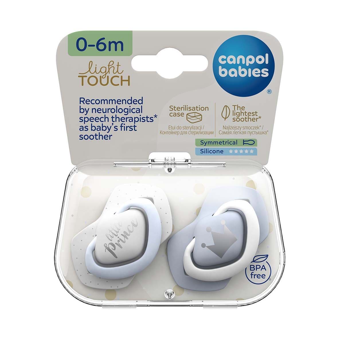 მატყუარა სილიკონის სიმეტრიული 0-6 თვე 22/650 კანპოლი - Canpol