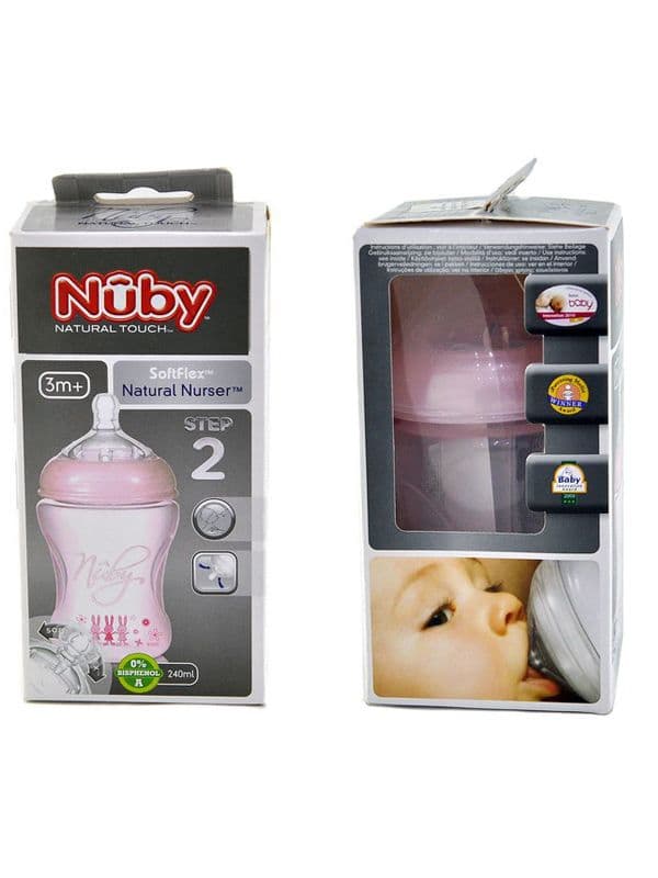 ბოთლი 3 თვიდან 240მლ. ნუბი - Nuby