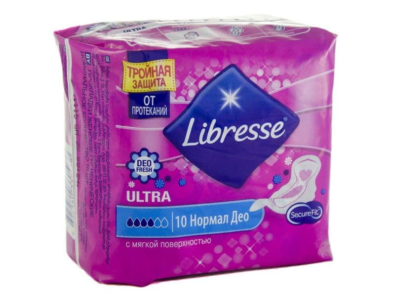 ჰიგიენური საფენი Ultra Invisible ნორმალი 10 ცალი 7938 ლიბრესი - Libresse