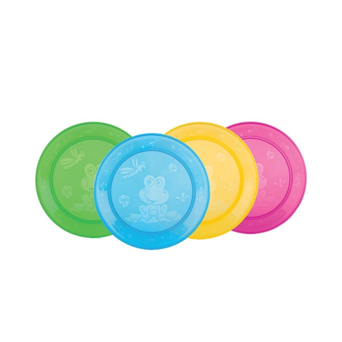 თეფში ფერადი 4 ცალი ნუბი - Nuby