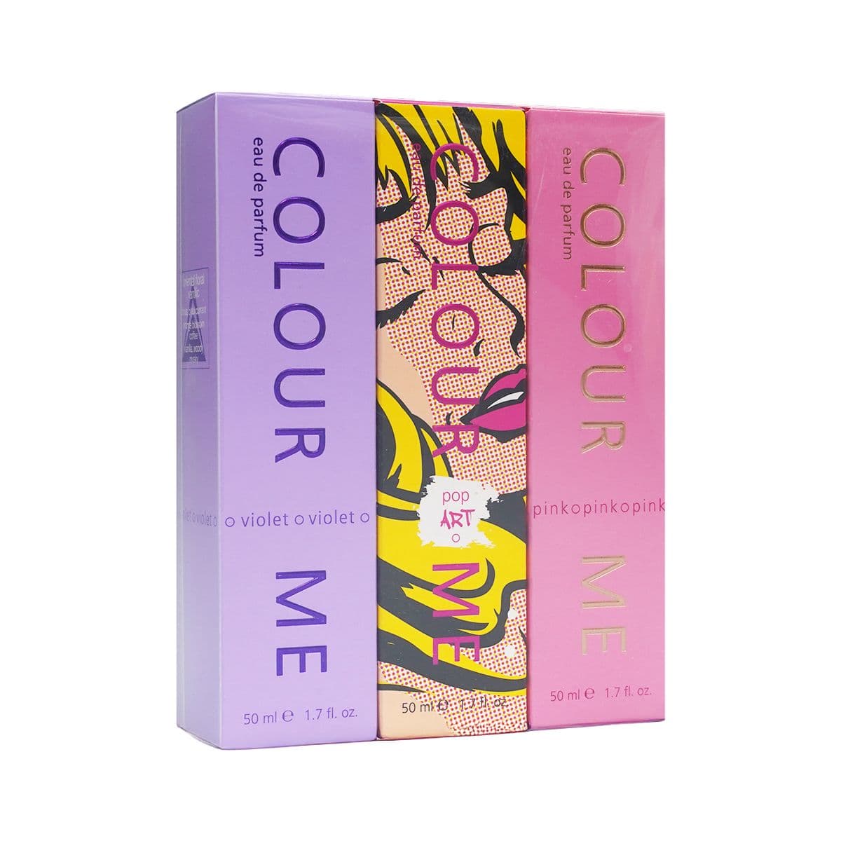 პარფიუმის ნაკრები COLOUR ME Violet Pop art Pink 50 მლ 2044 მილტონი - Milton