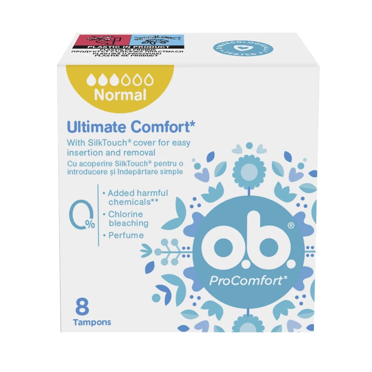 ტამპონი პროკომფორტ ნორმალი 8 ცალი 4442 ო.ბი - O.B
