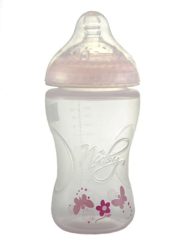 ბოთლი 330მლ ვარდისფერი N6 ნუბი - Nuby