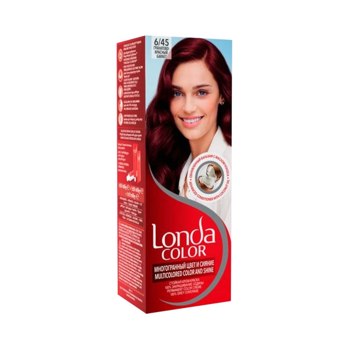 თმის საღებავი ბროწეულის წითელი 6/45 4458/5443 ლონდა - Londa