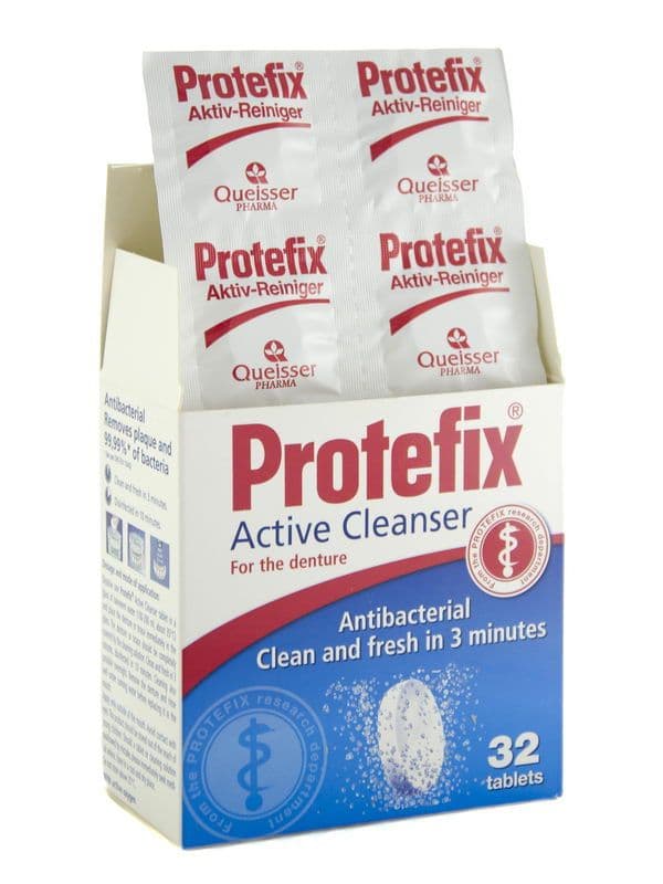 პროტეზის საწმენდი Active Cleanser 32 ტაბლეტი პროტეფიქს - Protefix