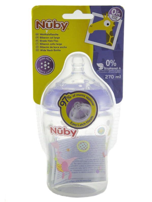 ბოთლის ნახატით 270მლ ნუბი - Nuby