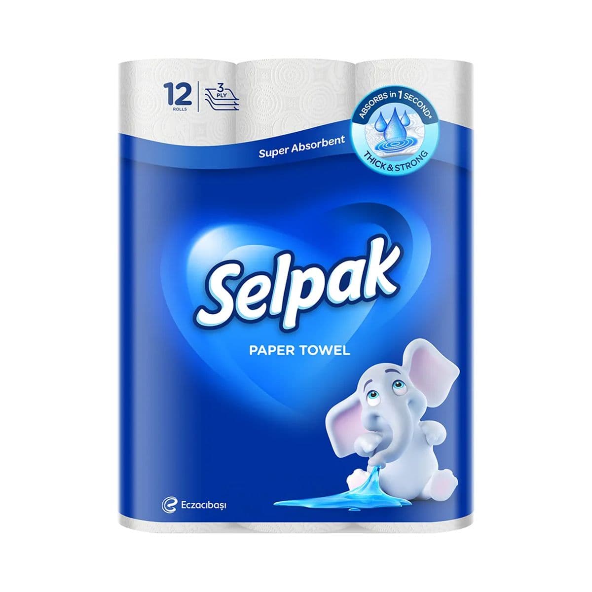 პირსახოცი სამი ფენა 12ც სელპაკი - Selpak