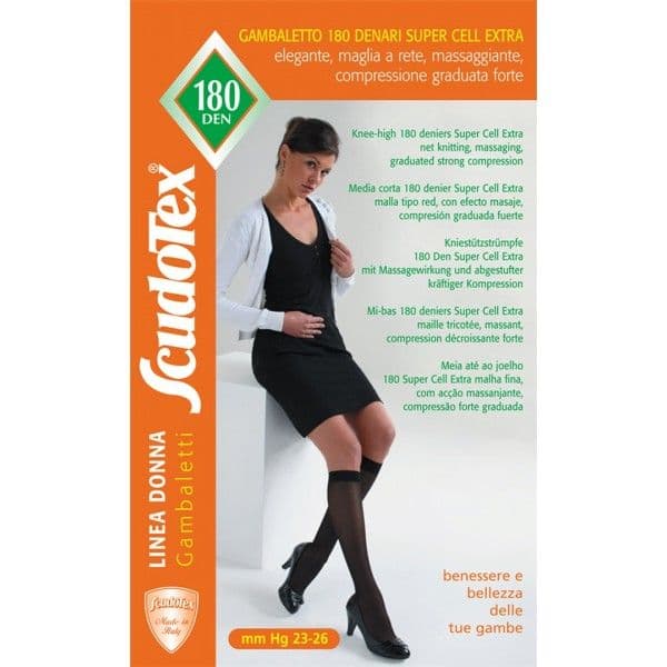 ანტივარიკოზული წინდა დაბალი II კომპრესია შავი XL 2616 სკუდოტექსი - Scudotex