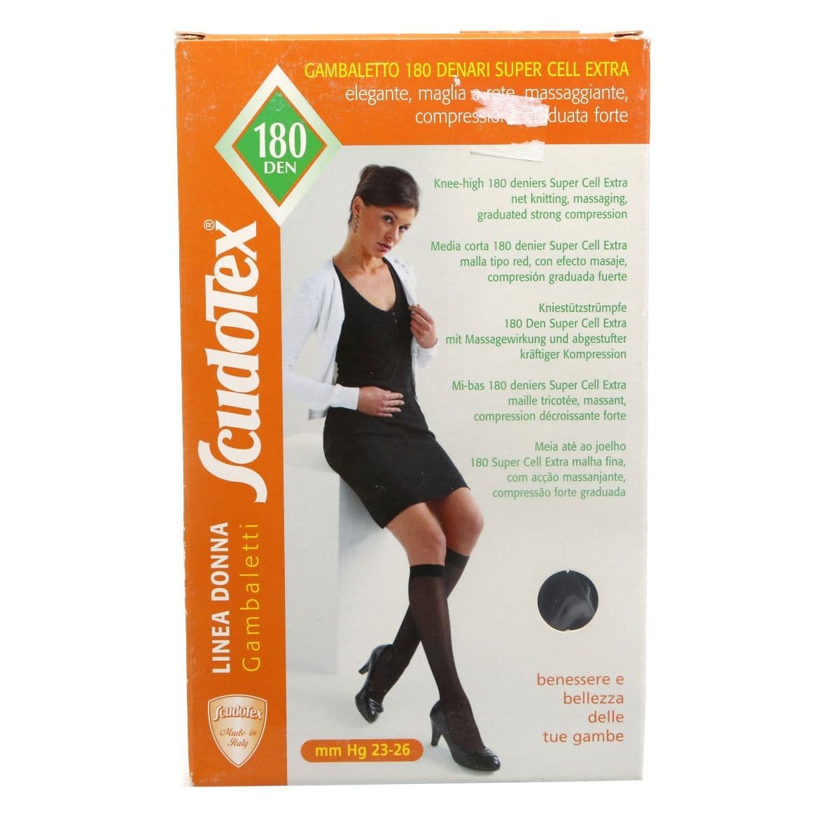 ანტივარიკოზული წინდა დაბალი II კომპრესია შავი XXL 3142 სკუდოტექსი - Scudotex