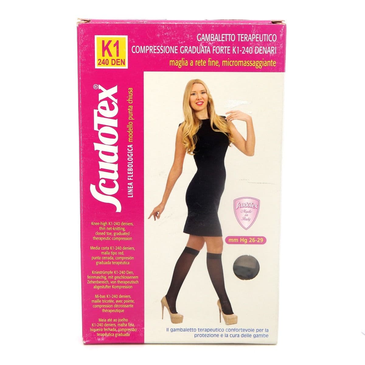 ანტივარიკოზული  წინდა დაბალი II კომპრესია კრემისფერი XL 3926 სკუდოტექსი - Scudotex