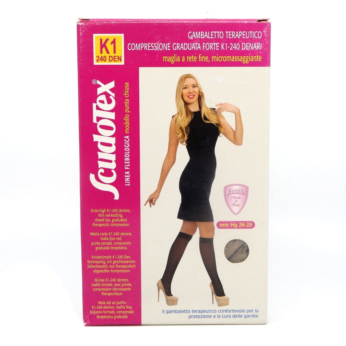 ანტივარიკოზული  წინდა დაბალი II კომპრესია კრემისფერი XXL3933 სკუდოტექსი - Scudotex