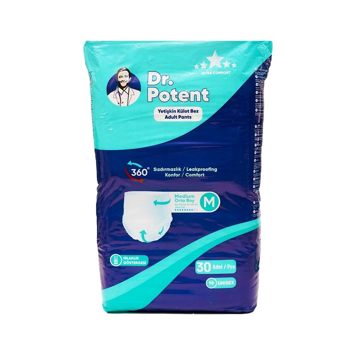 მოზრდილის საფენი M 30 ცალი 5780 დოქტორ პოტენტი - Dr. Potent