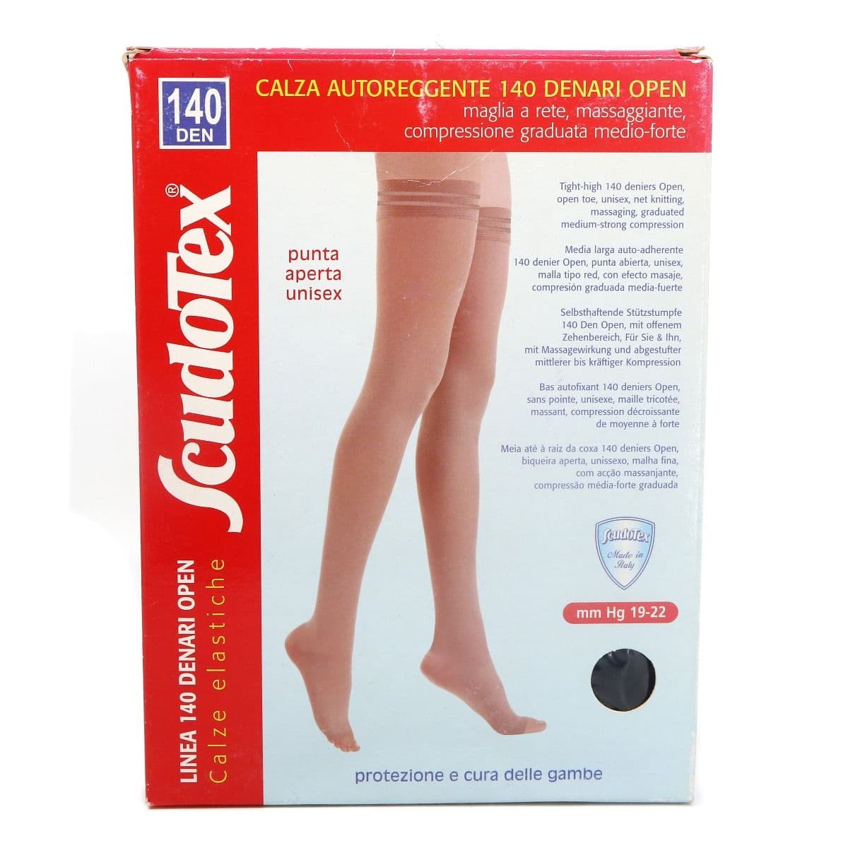 ანტივარიკოზული მაღალყელიანი წინდა I კომპრესია შავი S 4422 სკუდოტექსი - Scudotex