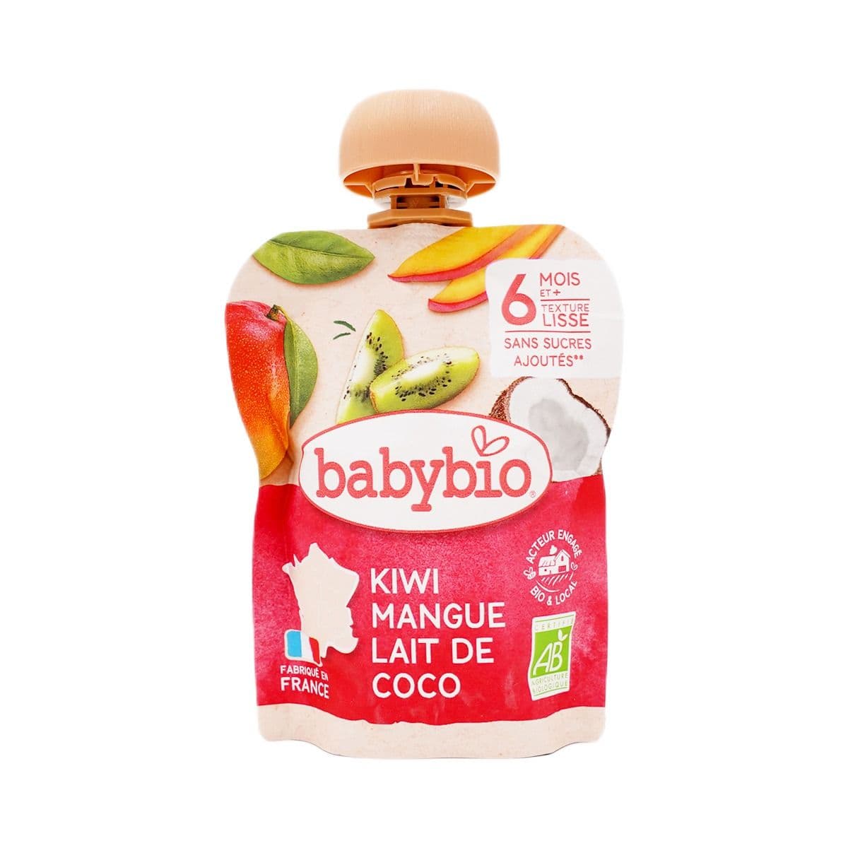 ხილფაფა კივი მანგო და ქოქოსის რძე 0239 ბეიბი ბიო - Baby Bio