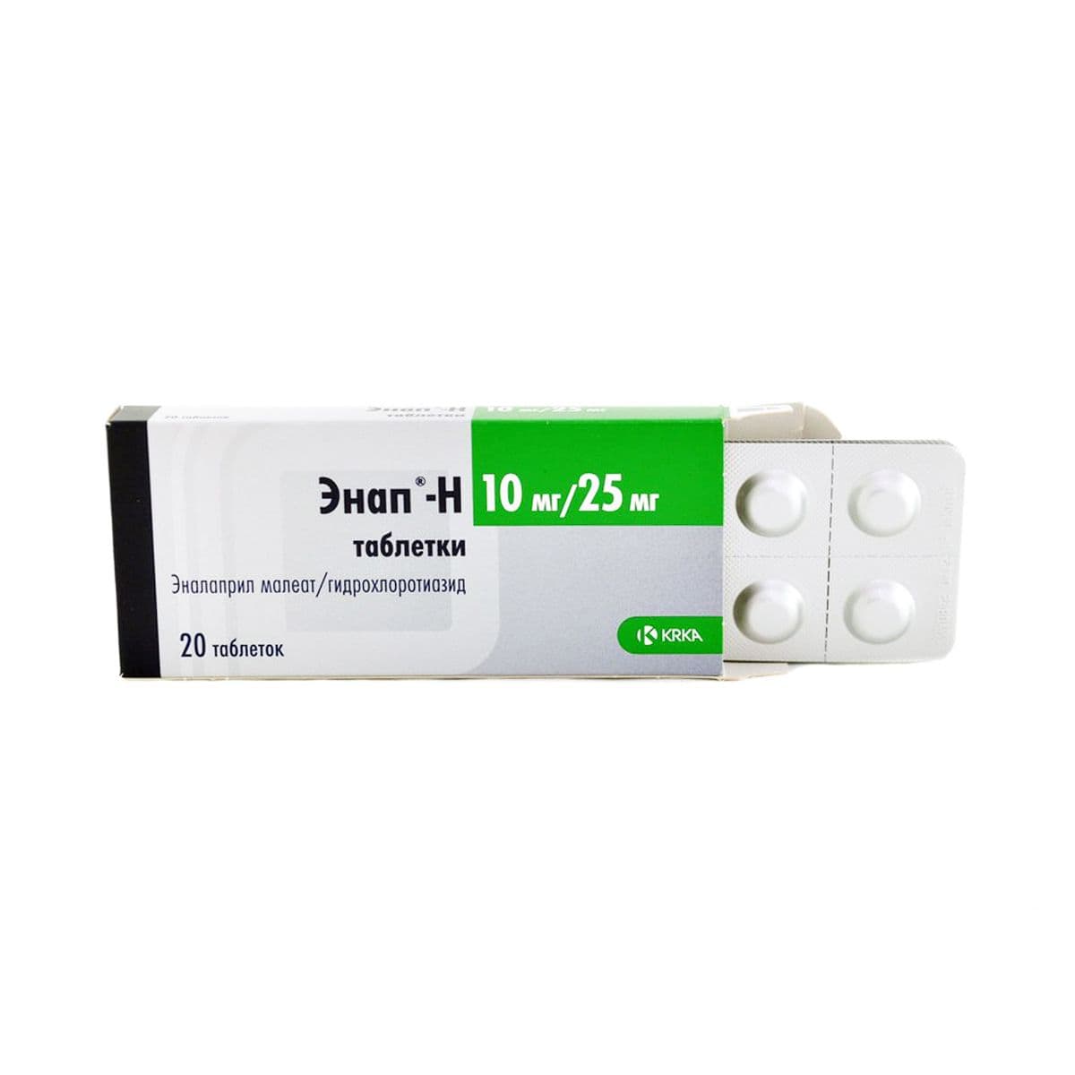 ენაპი-H - Enap H 10მგ./25მგ 20 ტაბლეტი