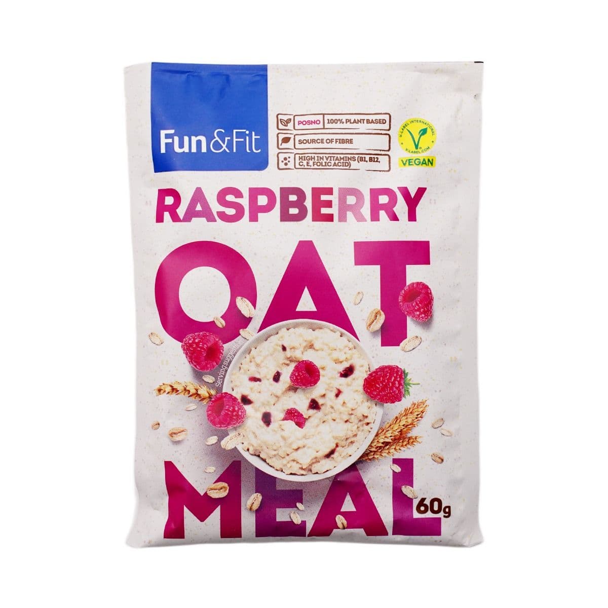 ფაფა შვრია ჟოლოთი 60 გ 8098 ფან ენდ ფიტ - Fun and Fit