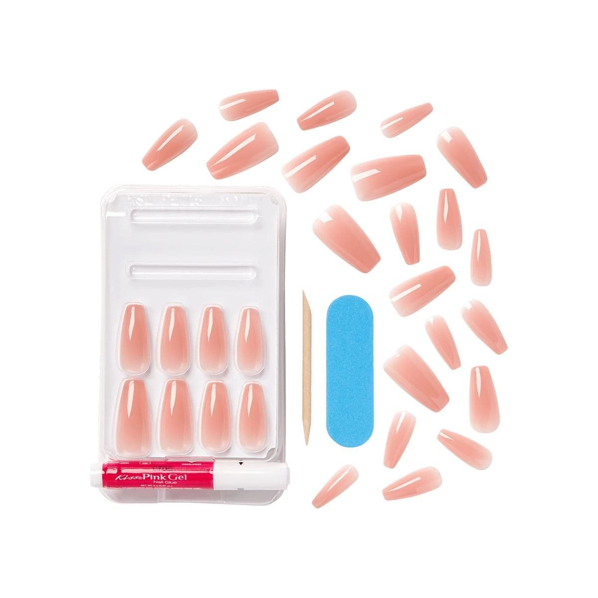 ხელოვნური ფრჩხილები Nude Glow 5738 ქისი - Kiss