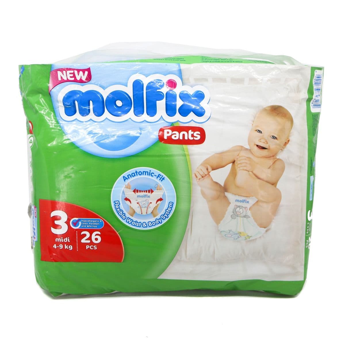ბავშვის საფენი ტრუსი 4-9კგ 26 ცალი 3282 მოლფიქსი - Molfix