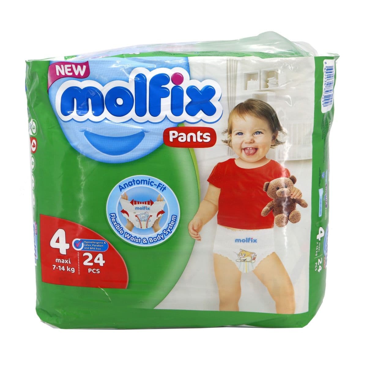 ბავშვის საფენი ტრუსი 7-14კგ 24 ცალი 3299 მოლფიქსი - Molfix