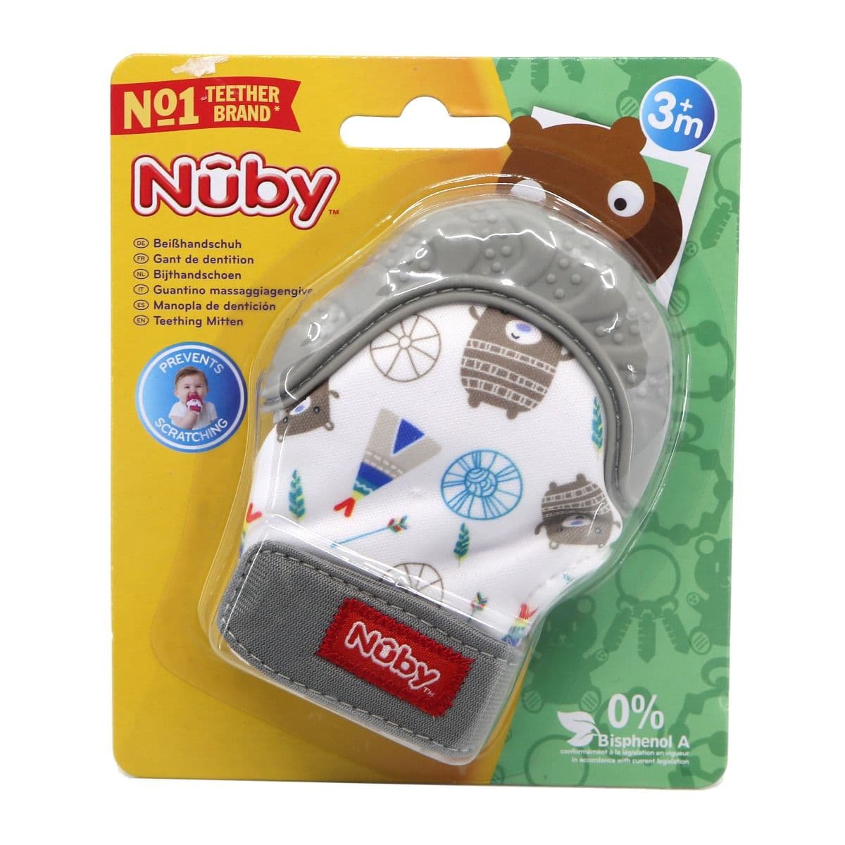 ხელთათმანი მასაჟორით 3თვიდან 6804 ნუბი - Nuby