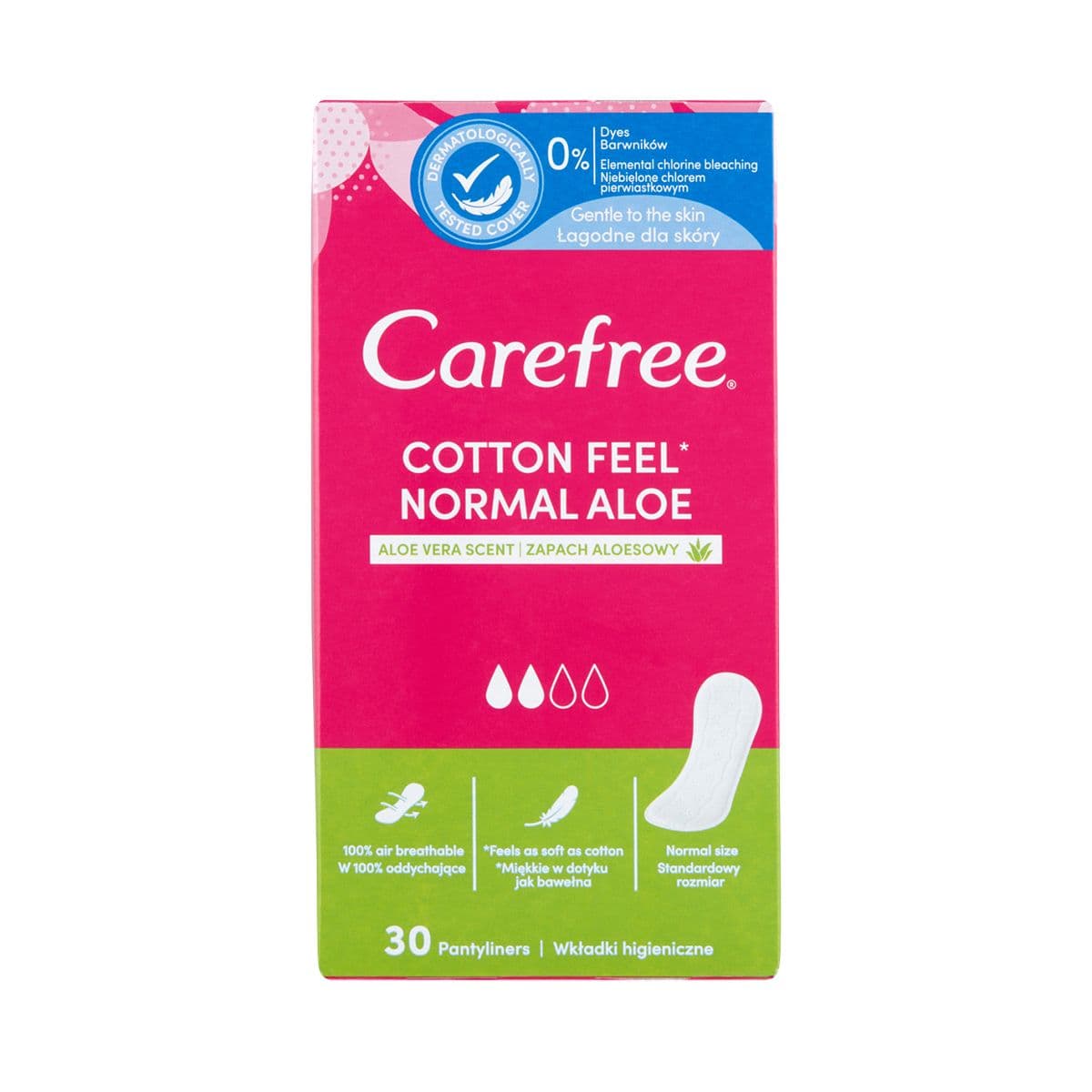 ყოველდღიური საფენი ალოე 30 ცალი 6147 ქეარფრი - Carefree