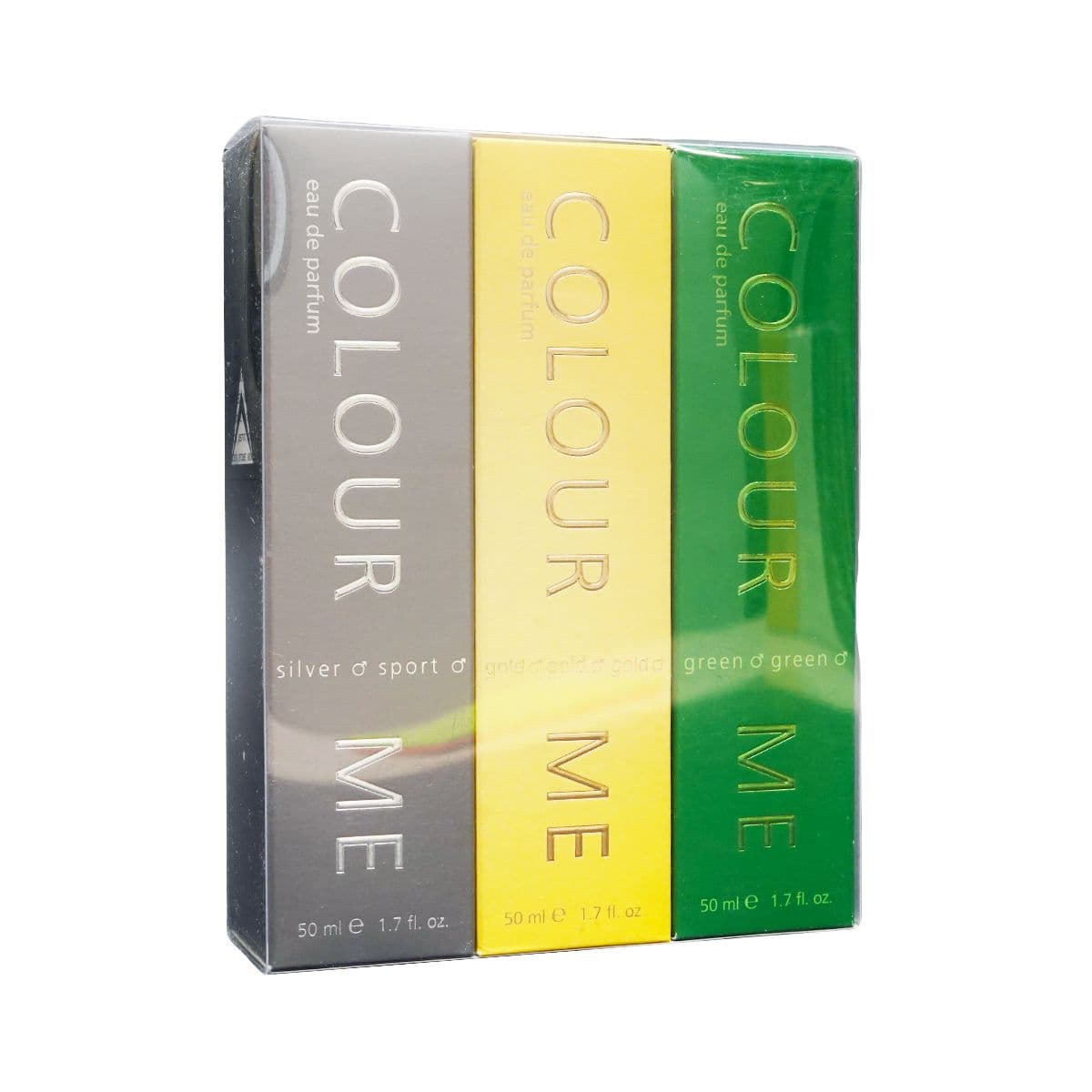 პარფიუმის ნაკრები COLOUR ME Silver Gold Green 50 მლ 0783 მილტონი - Milton