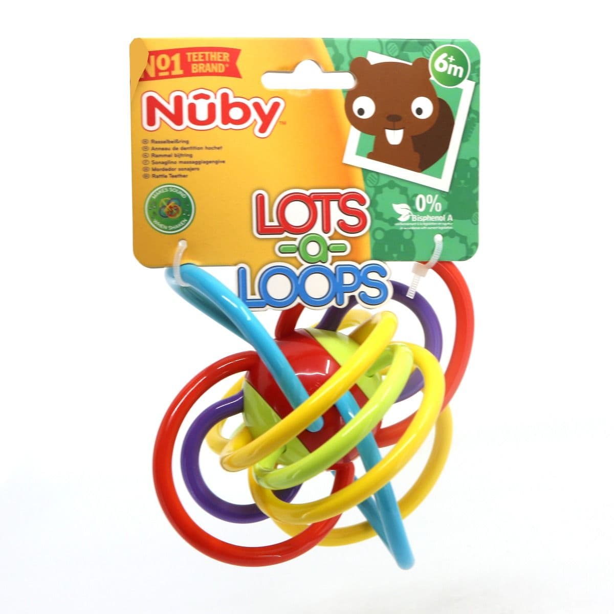 სათამაშო ფერადი ხვეულებით 7804 ნუბი - Nuby