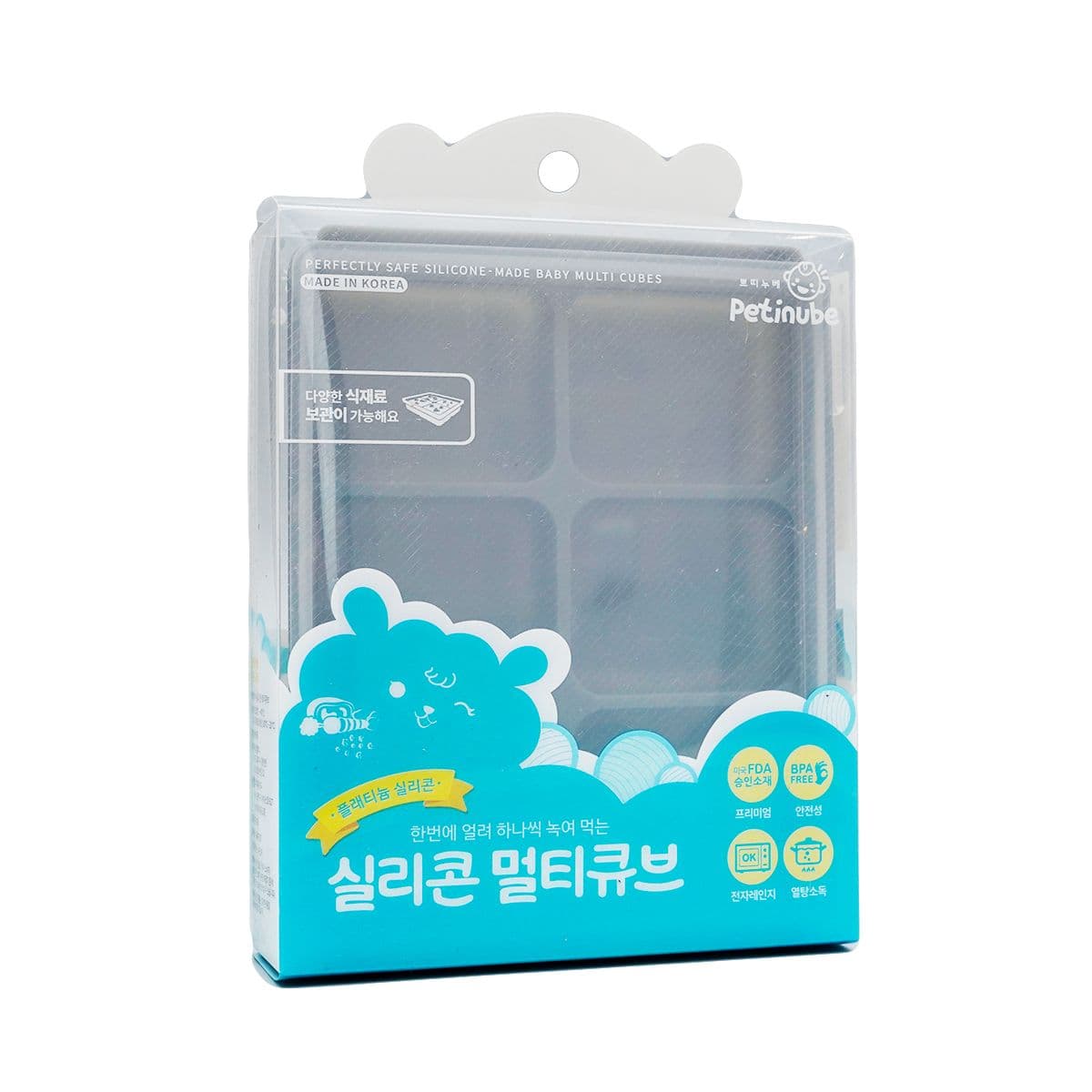 სილიკონის კუბები ნაცრისფერი 6ცალი 8692 პეტინუბი - Petinube
