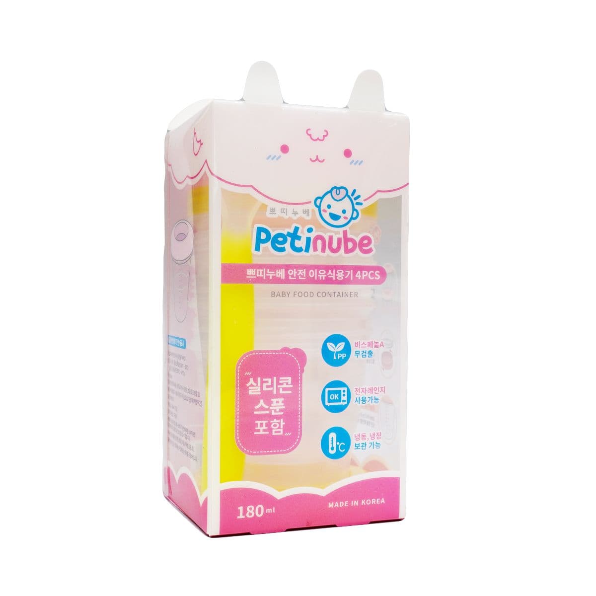 სილიკონის კონტეინერი 4ცალი 180მლ 8340 პეტინუბი - Petinube