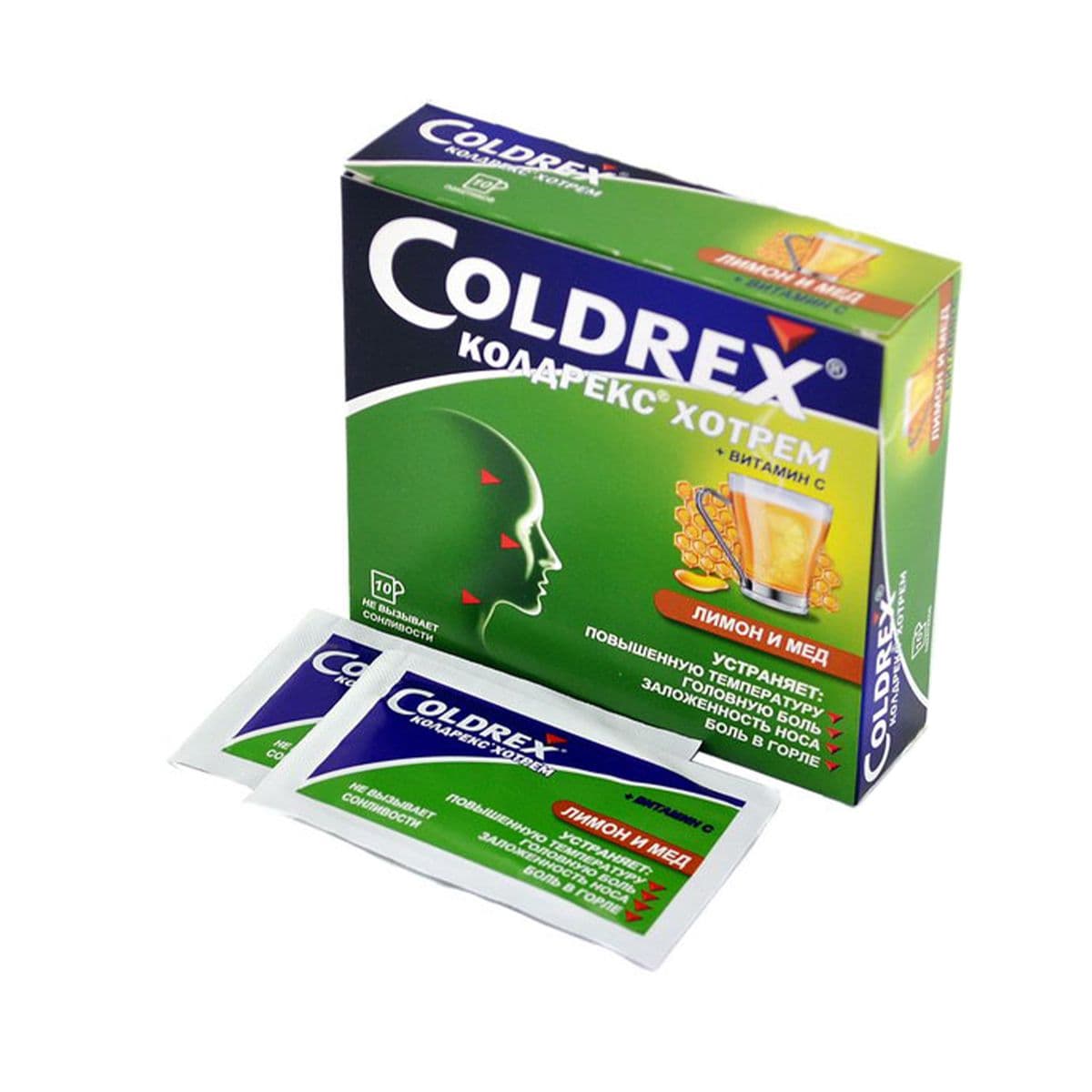 ქოლდრექსი - Coldrex თაფლით და ლიმონით 10 პაკეტი