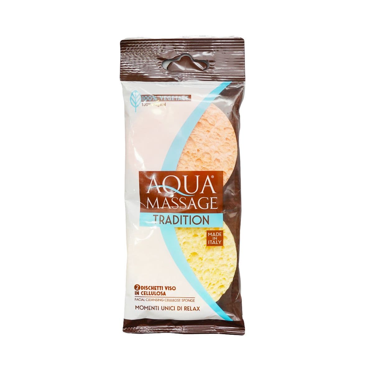 ღრუბელი დემაკიაჟის 2 ცალი 1863 აქვა მასაჟი - Aqua Massage