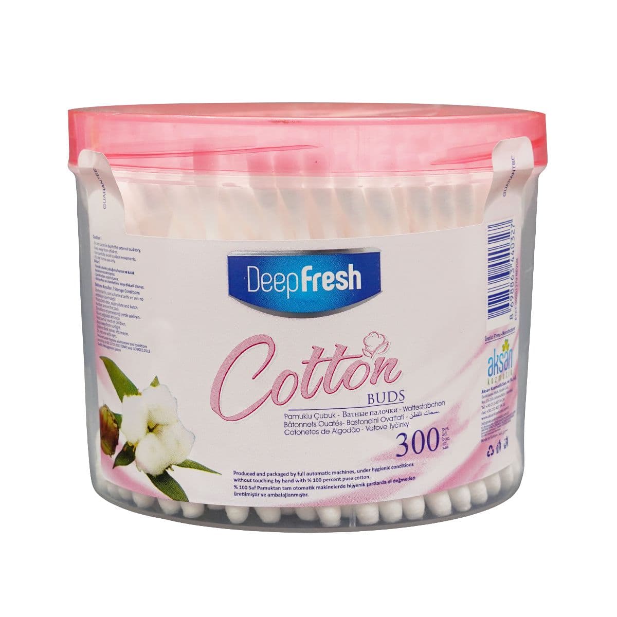 ბამბიანი ჩხირი 300 ცალი 0327 დიფ ფრეში - Deep Fresh