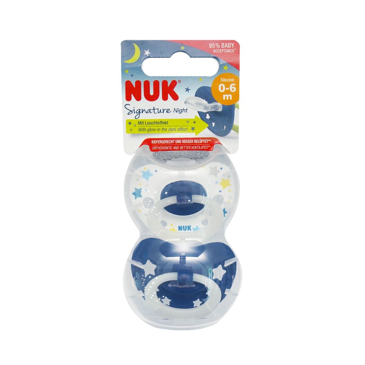 სილიკონის მატყუარა Signature N1 მანათობელი 8846 ნუკი - Nuk