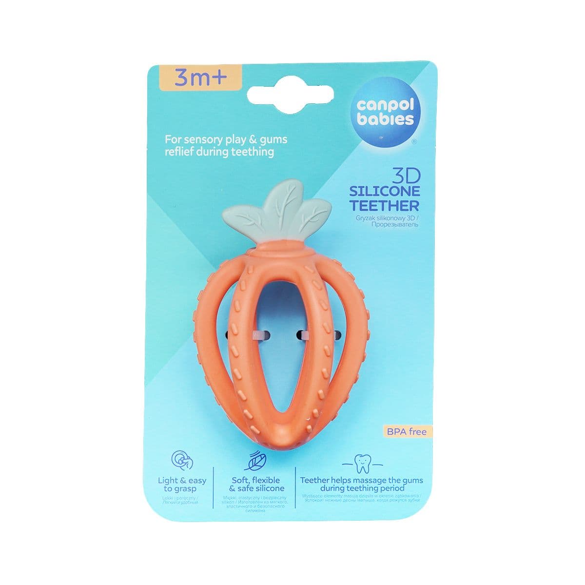 ღრძილების მასაჟორი სენსორული მარწყი 80/400 კანპოლი - Canpol