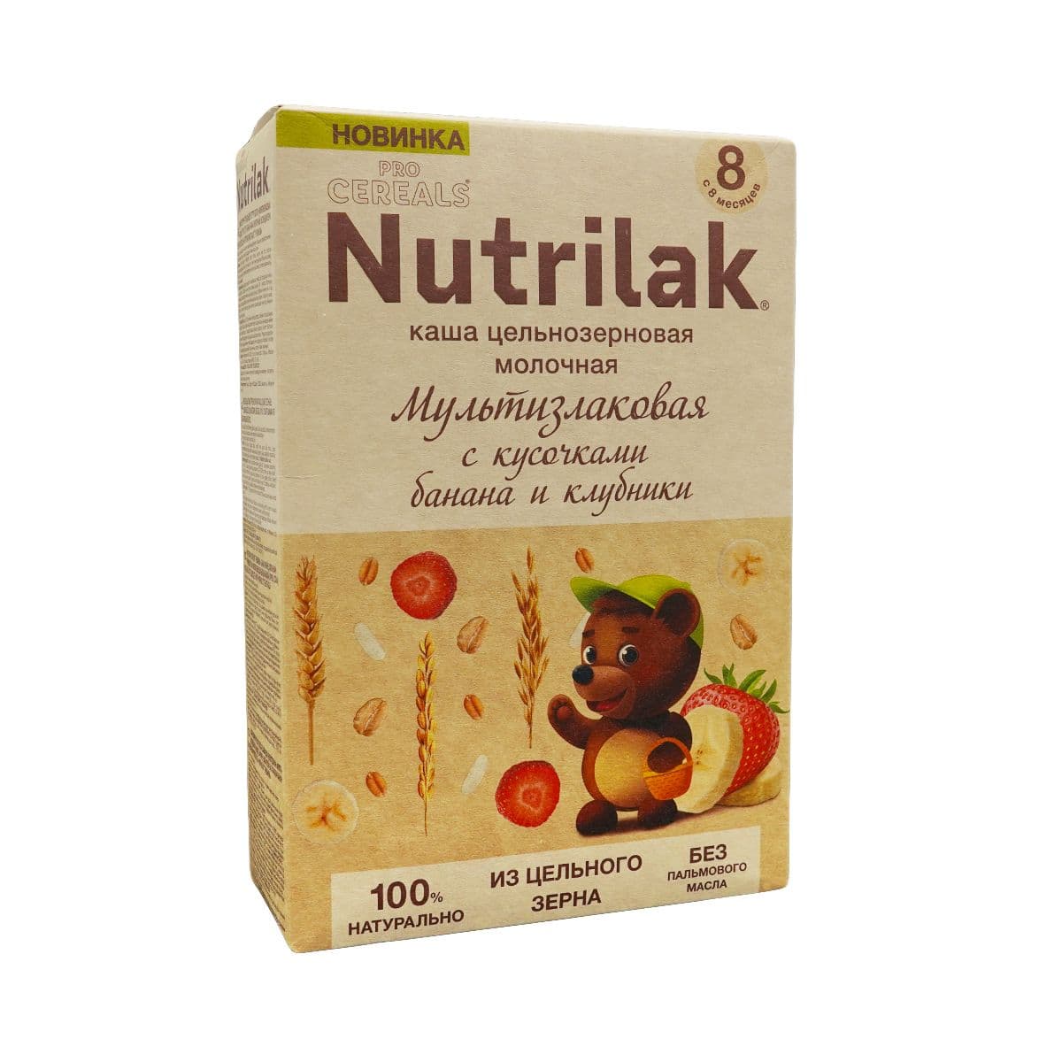 რძიანი ფაფა მარცვლეული ბანანი და მარწყვი 2025 ნუტრილაკი - Nutrilak